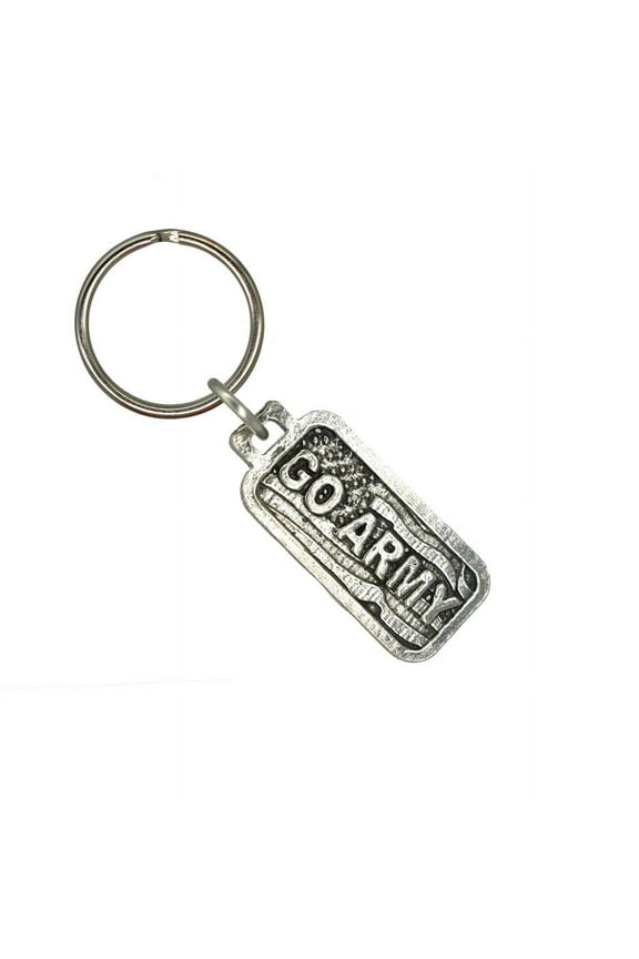 Go Army Beat Navy Keychain, A1002KC, 2 Inches, Military, Army, Football, Rivalry, Pride, Gift, Metal, Key Fob, Key Ring, Keys, Zipper Pull, Luggage Tag, Pewter, Backpack, Patriotic, Made in USA