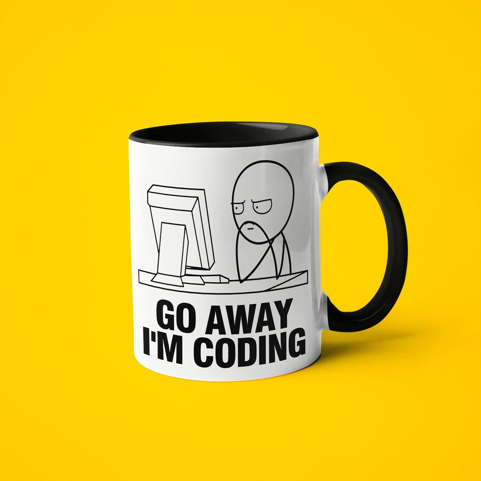 Go Away I'm Coding Saying Funny Coder Mug, Programmer Mug, Software ...