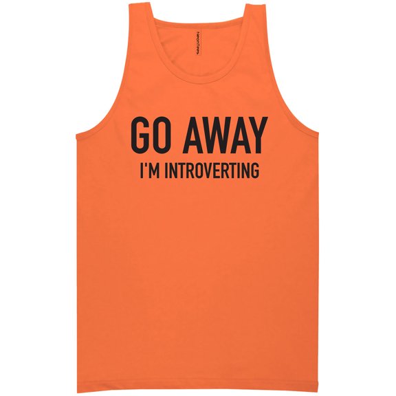 Go Away I'm Introverting Neon Tank Top