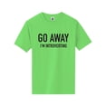 thumbnail image 1 of Go Away I'm Introverting Short Sleeve Neon T-Shirt, 1 of 1
