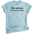 thumbnail image 1 of Go Away I'm Introverting T-shirt, Unisex Women's Men's Shirt, Awkward Shirt, Introvert Shirt, Heather Light Blue, Small, 1 of 6