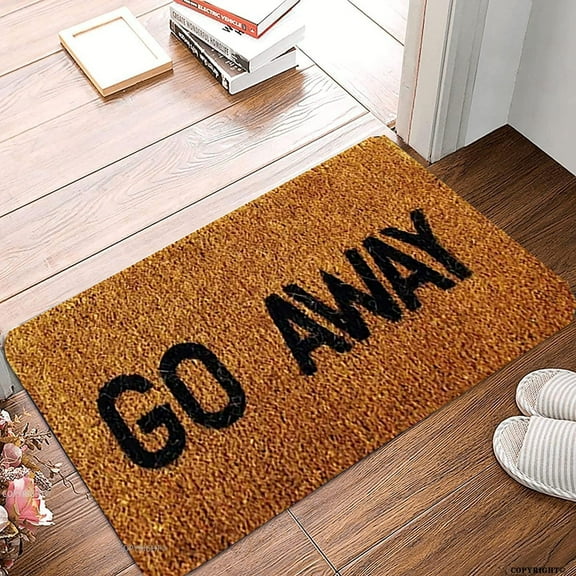Go Away Mats for Front Door Entry Front Porch Doormat Non-Slip Carpet Rugs Floor Mat Decorative for Home Bathroom Kitchen Indoor 16x24 Inch