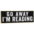 thumbnail image 1 of Go Away Reading - Rustic Wooden Sign - Great Housewarming Gift and Library/Study Room Décor Under $15, 1 of 5