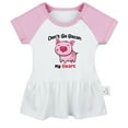 thumbnail image 1 of Don't Go Bacon My Heart Funny Dresses For Baby, Newborn Babies Skirts, Infant Princess Dress, 0-24M Kids Graphic Clothes (Pink Raglan Dresses, 18-24 Months), 1 of 4