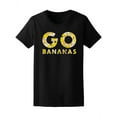 thumbnail image 1 of Go Bananas Lettering T-Shirt Women -Image by Shutterstock, Female Small, 1 of 2