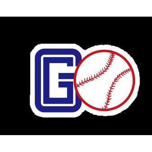 Go Baseball Auto Decals, Sport Support Vinyl Decal, Baseball Mom Kids Dad Waterproof Graphic Sticker for Car Van Truck Window Case Electronic
