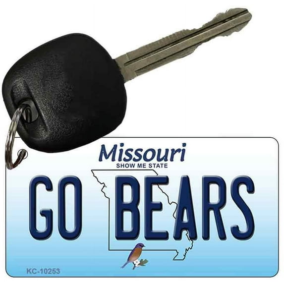 Go Bears Missouri State License Plate Tag Key Chain KC-10253 3" x 1.5" Key Chain (KC)