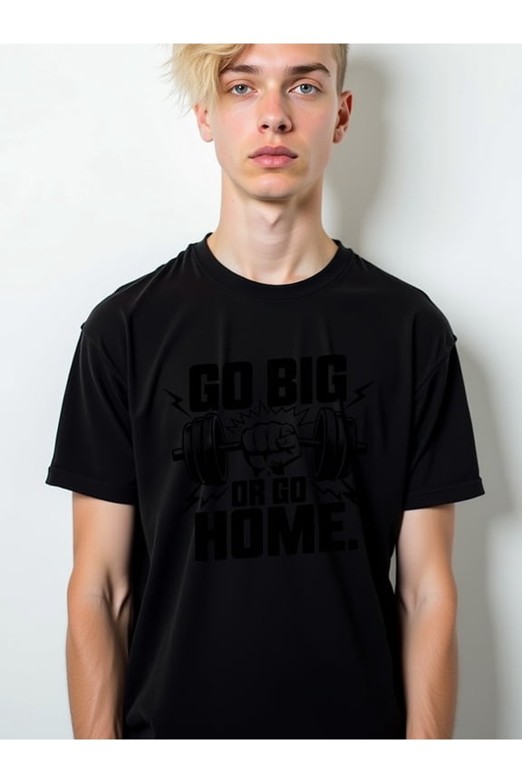 Go Big or Go Home men t-shirt black limited edition short Summer wear Vintage-inspired, comfortable fit Trendy Unisex Shirt Graphic Tee tshirts