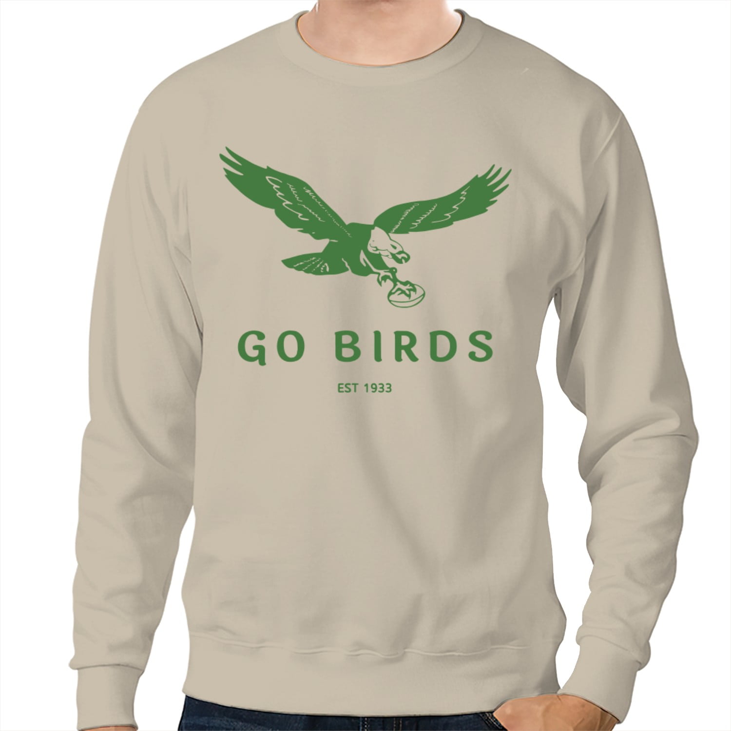 Go Birds Vintage Eagles Crewneck Philly Football Sweatshirt Trending Unisex Cotton Sweatshirt Walmart