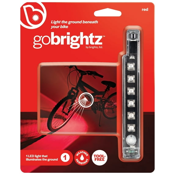 Brightz GoBrightz LED Bike Frame Light, 4 Light Modes, Underglow Effect, Red