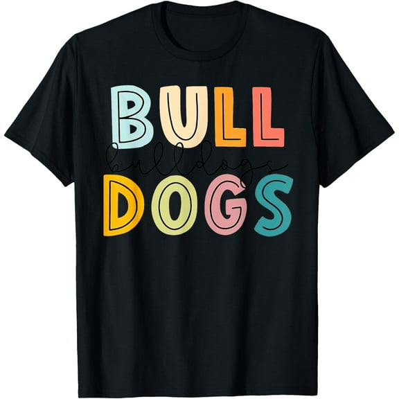 Go Bulldog Football School Spirit Team Mascot Game Pawprint T-Shirt