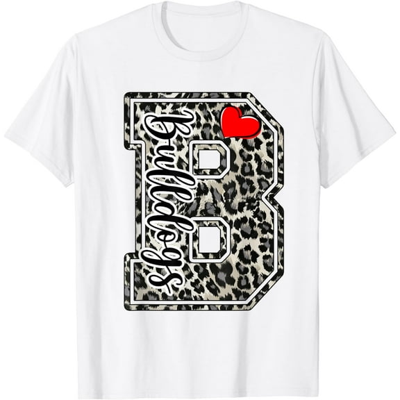 Go Bulldog Football School Spirit Team Mascot Game Pawprint T-Shirt