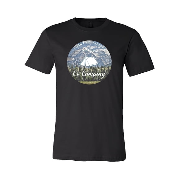 Go Camping Adult Short Sleeve Jersey T-Shirt-Black-XXXL