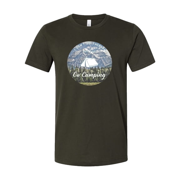 Go Camping Adult Short Sleeve Jersey T-Shirt-Dark Olive-Small