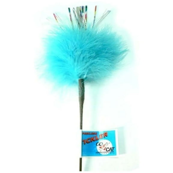 Go Cat 18 Sparkling Tickler Feather Wand Cat Toy