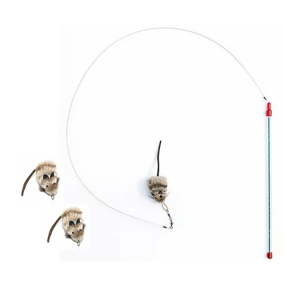 Go Cat Cat Catcher Teaser Wand Plus 2 Extra Cat Catcher Mouse Attachments