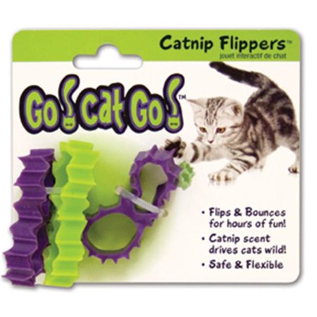 Ourpets Company-Go Cat Go Catnip Flippers- Multi Colored 3 Pack