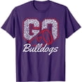 thumbnail image 1 of Go Cheer Bulldogs Sports Name Gifts Softstyle Unisex T-Shirt,Purple Color,Size 3T, 1 of 5