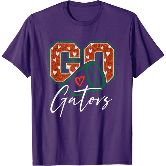 Go Cheer Gators Design Gift Softstyle Unisex T-Shirt,Purple Color,Size 4T