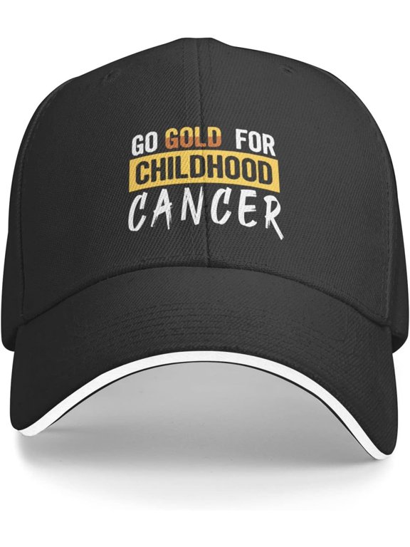 Go Childhood Cancer Awareness Hat Men Women Childhood Cancer Awareness Baseball Cap Black