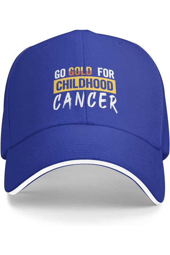 Go Childhood Cancer Awareness Hat Men Women Childhood Cancer Awareness Baseball Cap Black