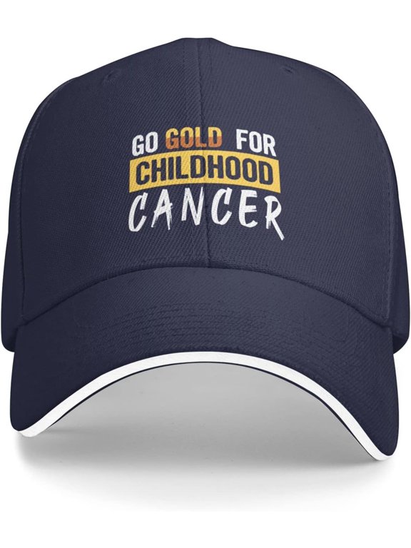 Go Childhood Cancer Awareness Hat Men Women Childhood Cancer Awareness Baseball Cap Black