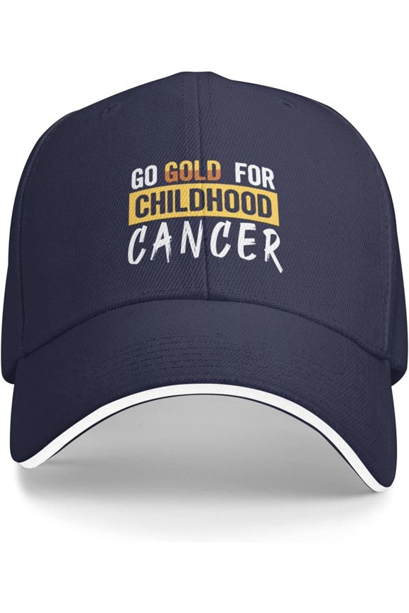 Go Childhood Cancer Awareness Hat Men Women Childhood Cancer Awareness Baseball Cap Black