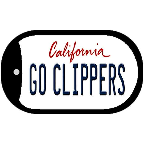 Go Clippers Novelty Metal Dog Tag Necklace DT-13341 2" x 1" Dog Tag (DT)