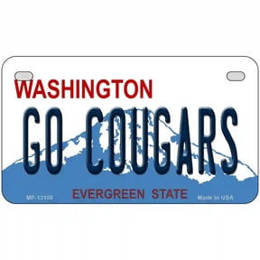 Go Cougars Washington Novelty Metal License Plate 7" x 4" Motorcycle (MP)