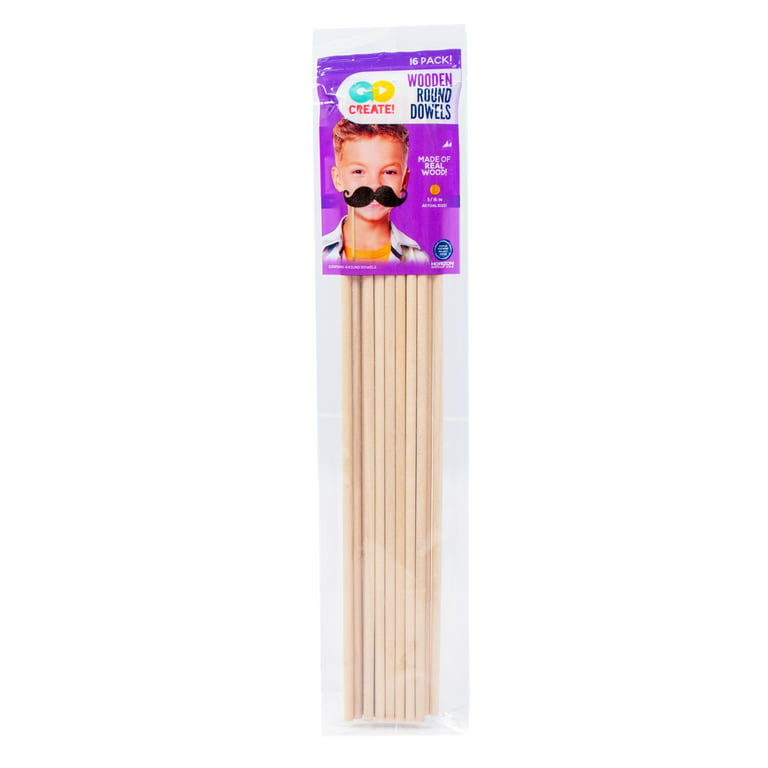 Go Create Wood Dowels, 50-Pack Wooden Dowel Rods - DroneUp Delivery