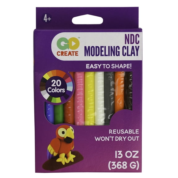 Go Create EZ Shape Non-Dry Modeling Clay, 20 Pieces