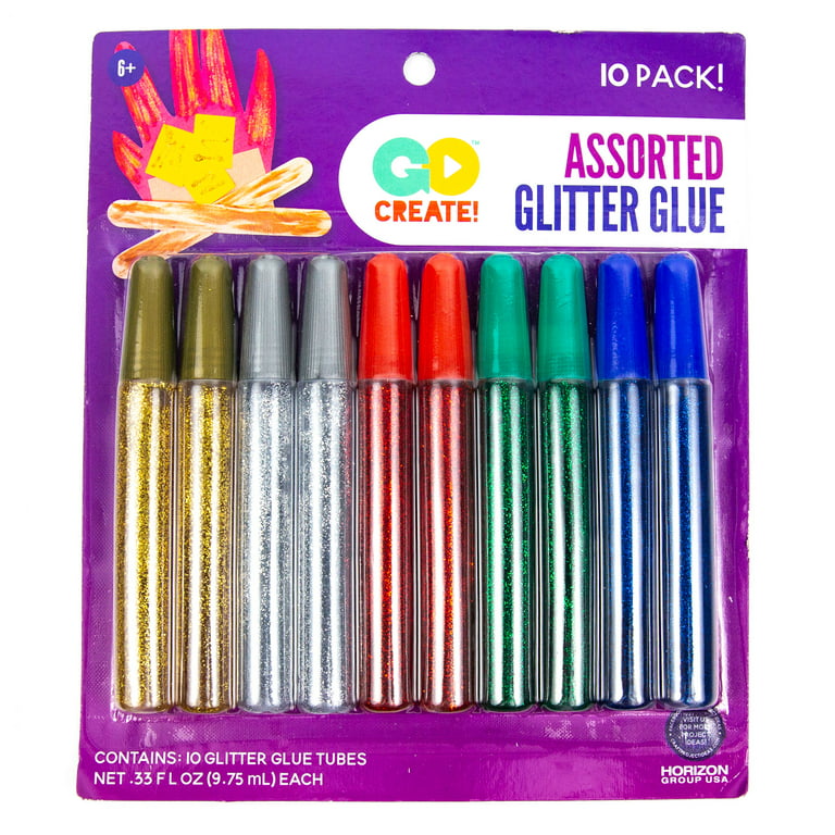 Pack of 10 Colors in one Pack of Glitter Glue Pens –