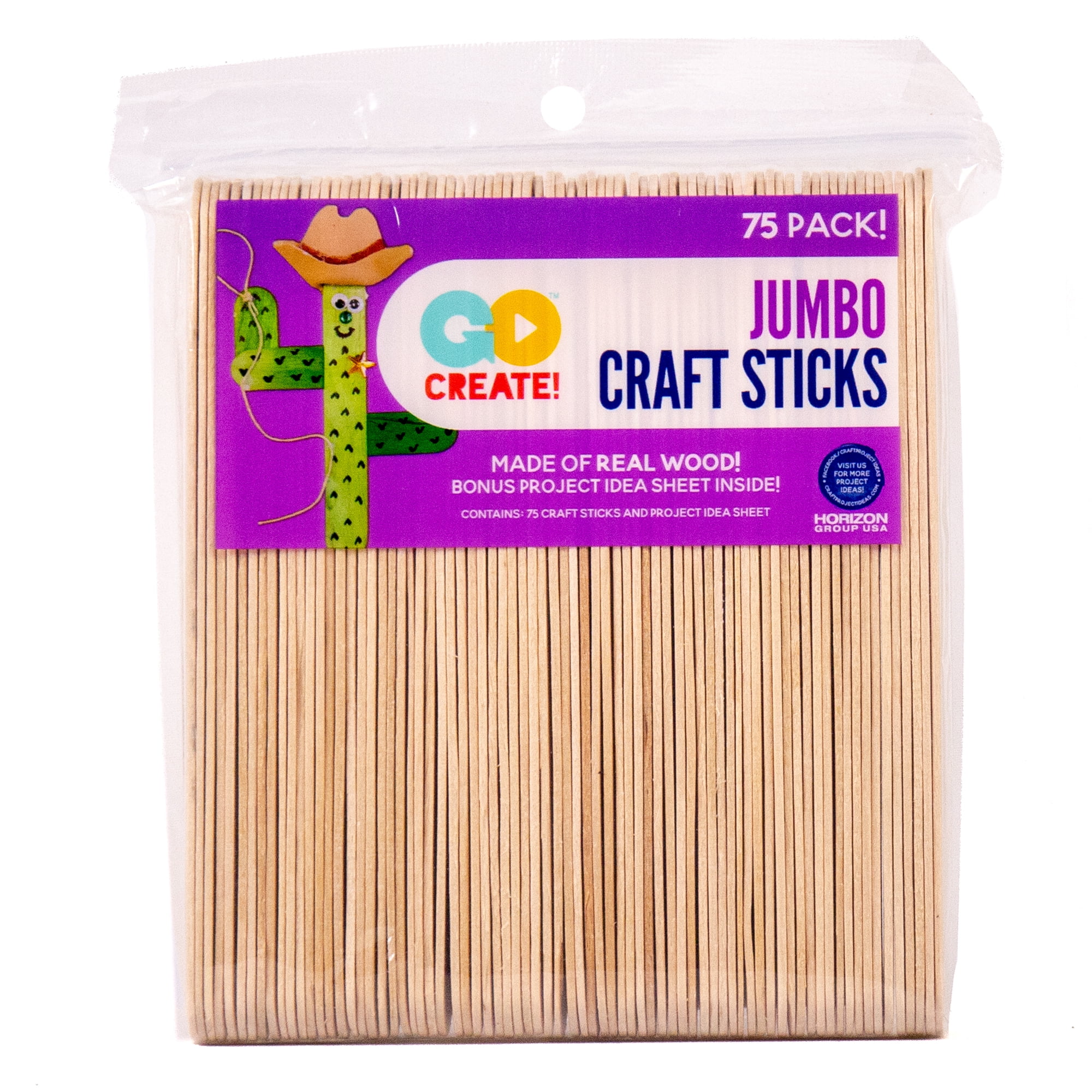 Enjoy our wide selection of Jumbo Craft Sticks - Natural Wood 14.9x1.9cm 75  Pieces 956 and save money