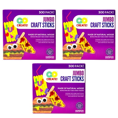 Go Create Jumbo Wood Craft Sticks, 900-Pack, Arts & Craft Supplies