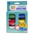 thumbnail image 1 of Go Create Permanent Acrylic Paint Set, 6 Colorful Paint Jars, 1 of 5