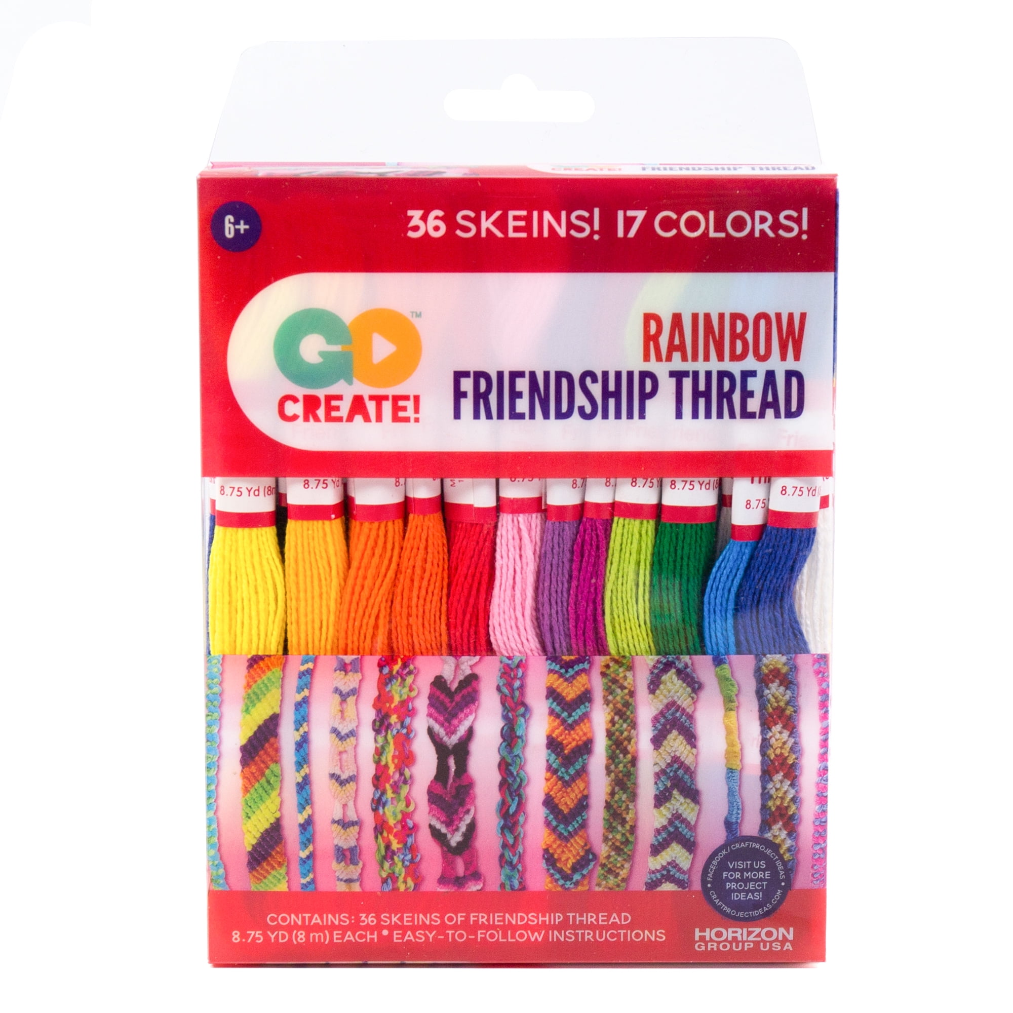 ThreadArt Premium Egyptian Long Fiber Cotton Embroidery Floss Thread Kit in  Rainbow Bright Colors - Six Strand Set for Hand Embroidery, Friendship