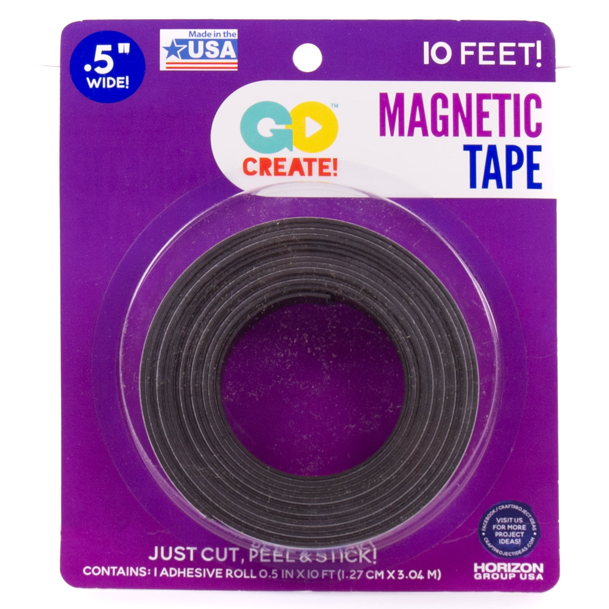 Flexible Magnetic Tape Self-adhesive Magnet Tape With Strong Adhesive  Backing 1/25 Inch Thick X 3/5 Inch Wide X 10 Feet For Diy Crafts Art  Projects Wh