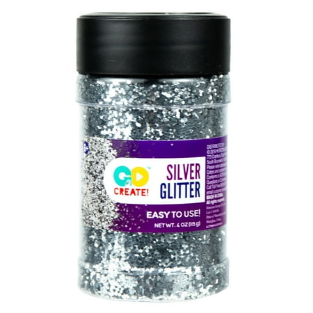 Go Create Silver Glitter Shaker, 4 Oz.