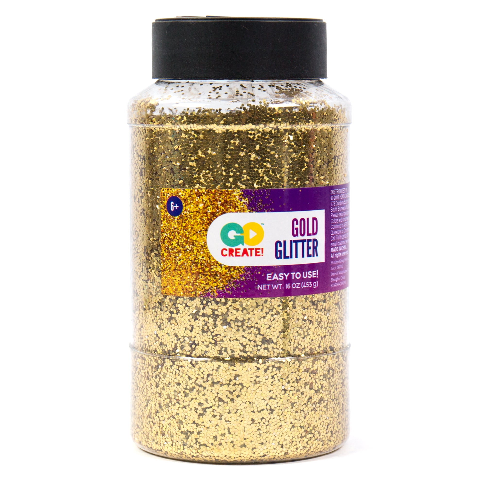 Go Create Sparkling Gold Glitter Jumbo Shaker, 16 oz.