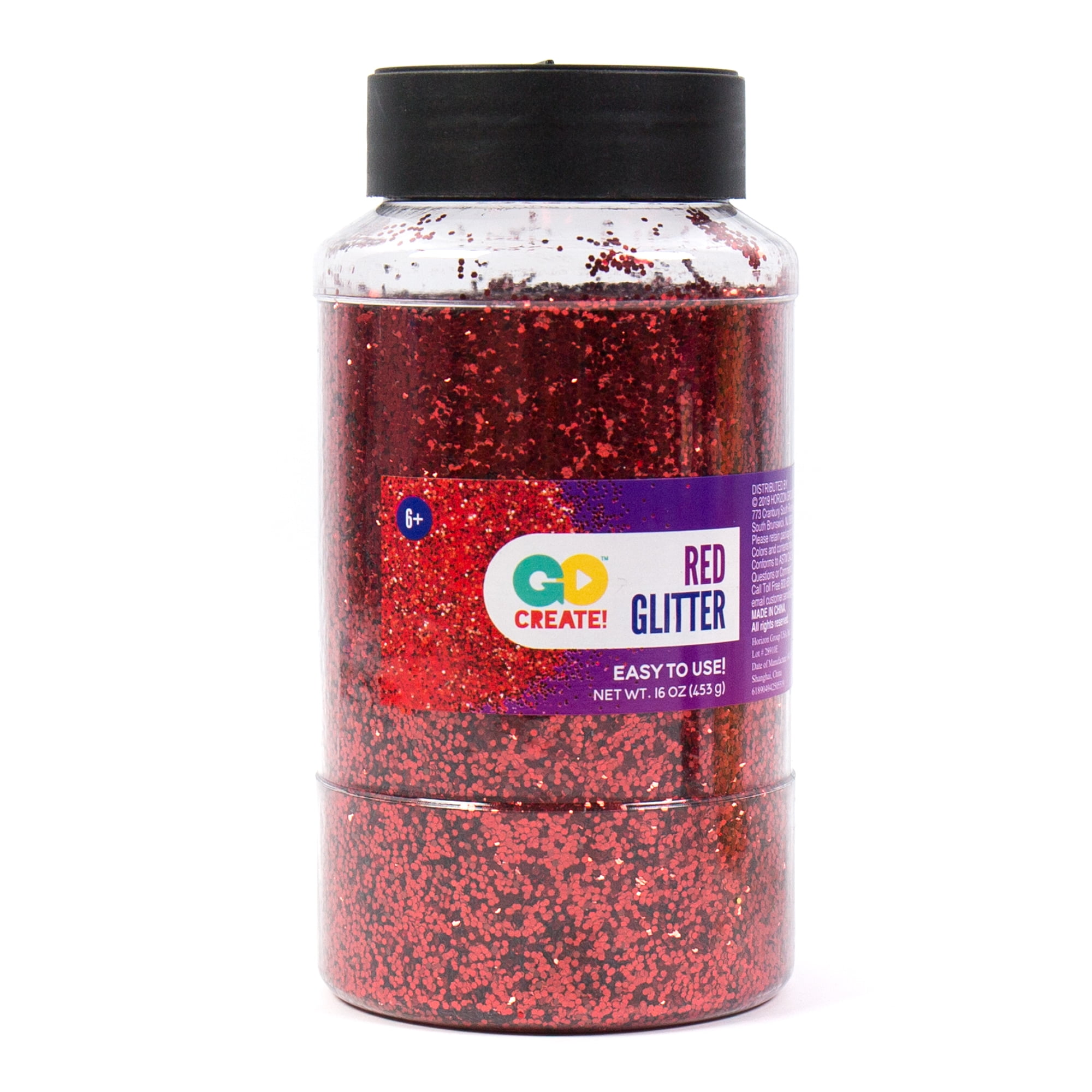 Go Create Sparkling Red Glitter Jumbo Shaker, 16 oz. Shaker