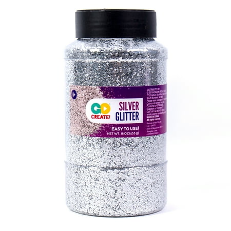 Go Create Sparkling Silver Glitter, 16 oz.