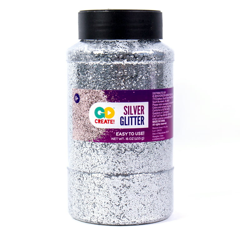 Go Create Sparkling Silver Glitter, 16 oz.