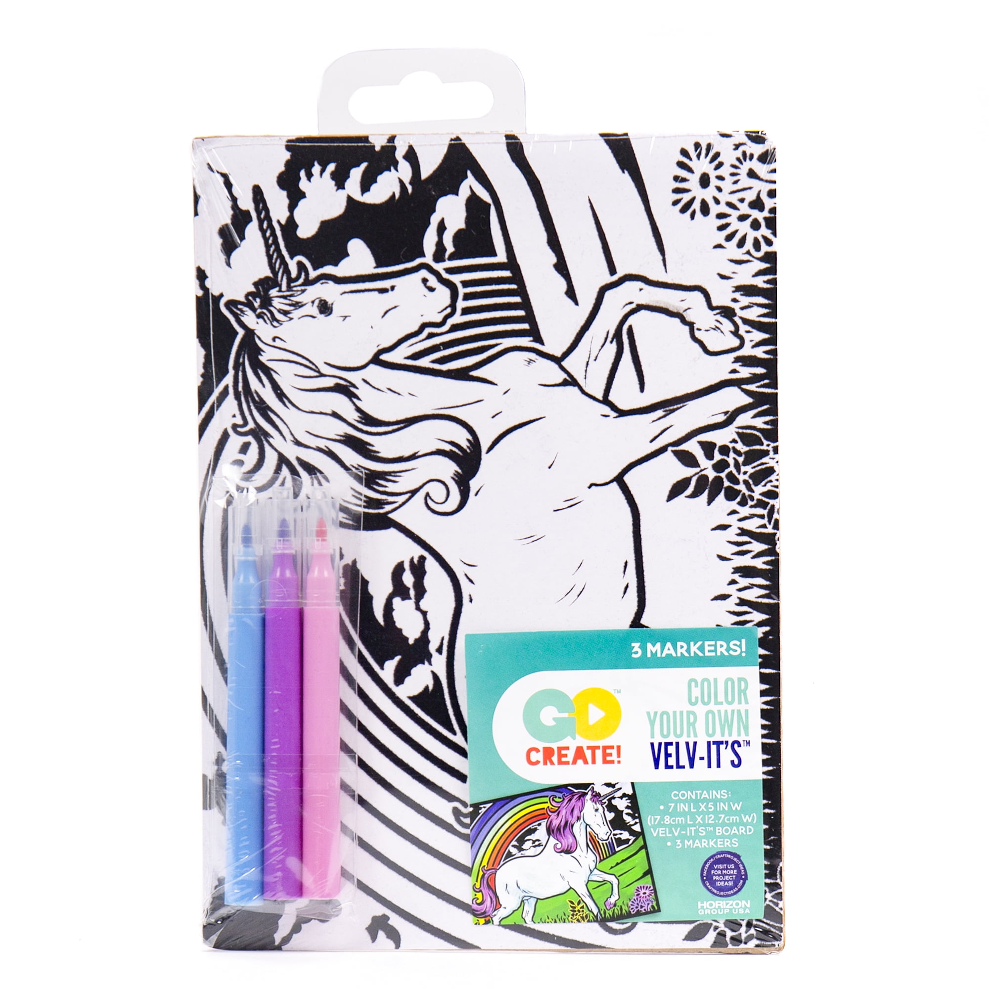 Go Create Velv-Its Color Your Own Unicorn, 1 Each - Walmart.com