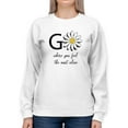 thumbnail image 1 of Go Daisies Positive Quote Sweatshirt Women -Image by Shutterstock, Female 4X-Large, 1 of 4