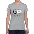 thumbnail image 1 of Go Daisies Positive Quote T-Shirt Women -Image by Shutterstock, Female Small, 1 of 4