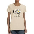 thumbnail image 1 of Go Daisies Positive Quote T-Shirt Women -Image by Shutterstock, Female XX-Large, 1 of 4