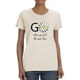 thumbnail image 1 of Go Daisies Positive Quote T-Shirt Women -Image by Shutterstock, Female x-Large, 1 of 4