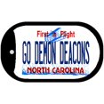 thumbnail image 1 of Go Demon Deacons Novelty Metal Dog Tag Necklace DT-12949 2" x 1" Dog Tag (DT), 1 of 1