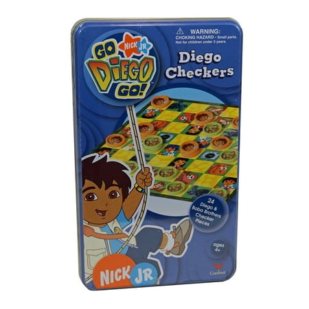 Go Diego Go Checkers - Kids & Adults will enjoy this game even more with Diego & The Bobo Brothers as the checker pieces