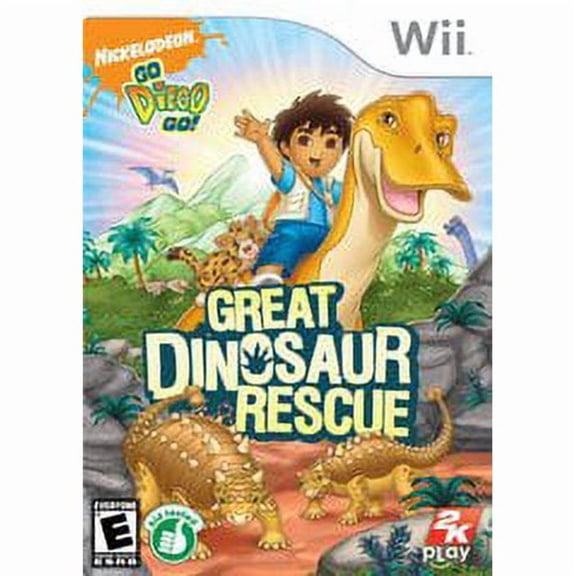 Pre-Owned Go Diego Go Great Dinosaur Rescue Action & Adventure Video Game for Nintendo Wii, 4 Offline Players